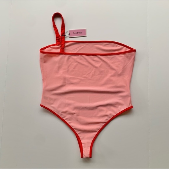 Dream Bandits Australia Bae Watch cut out pink & red Bodysuit New - Picture 4 of 7